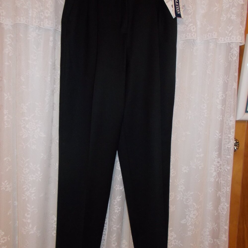 NWT Pendleton women's 100% wool black pants, size 12 regular
